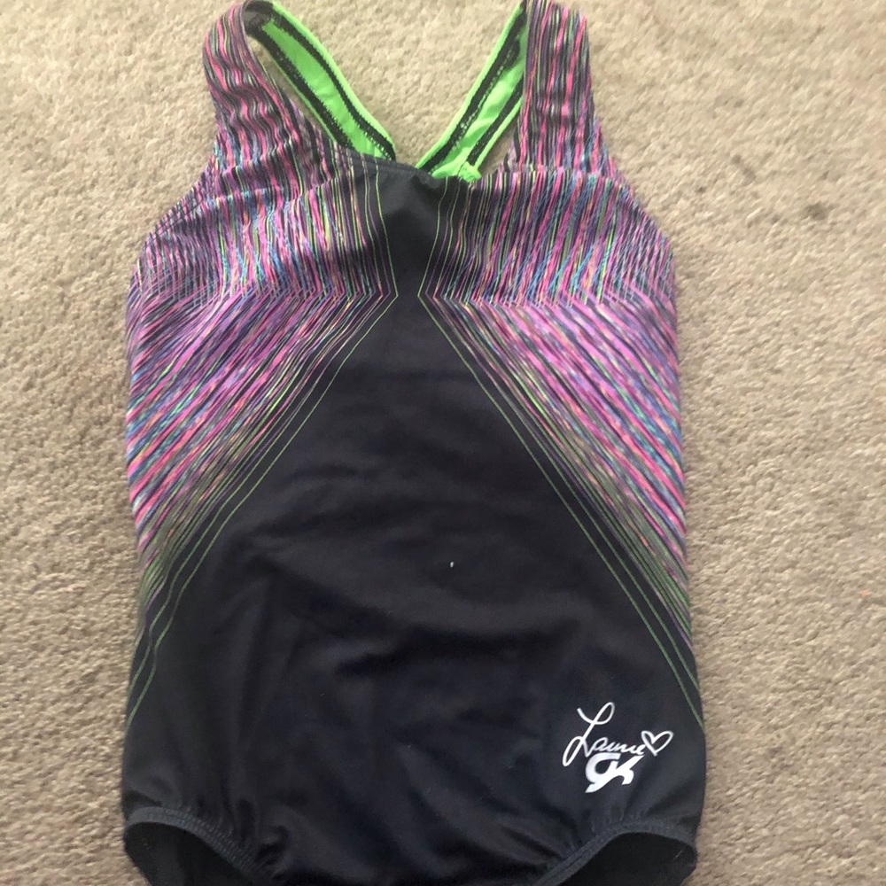 GK Elite Laurie Hernandez black leotard AM